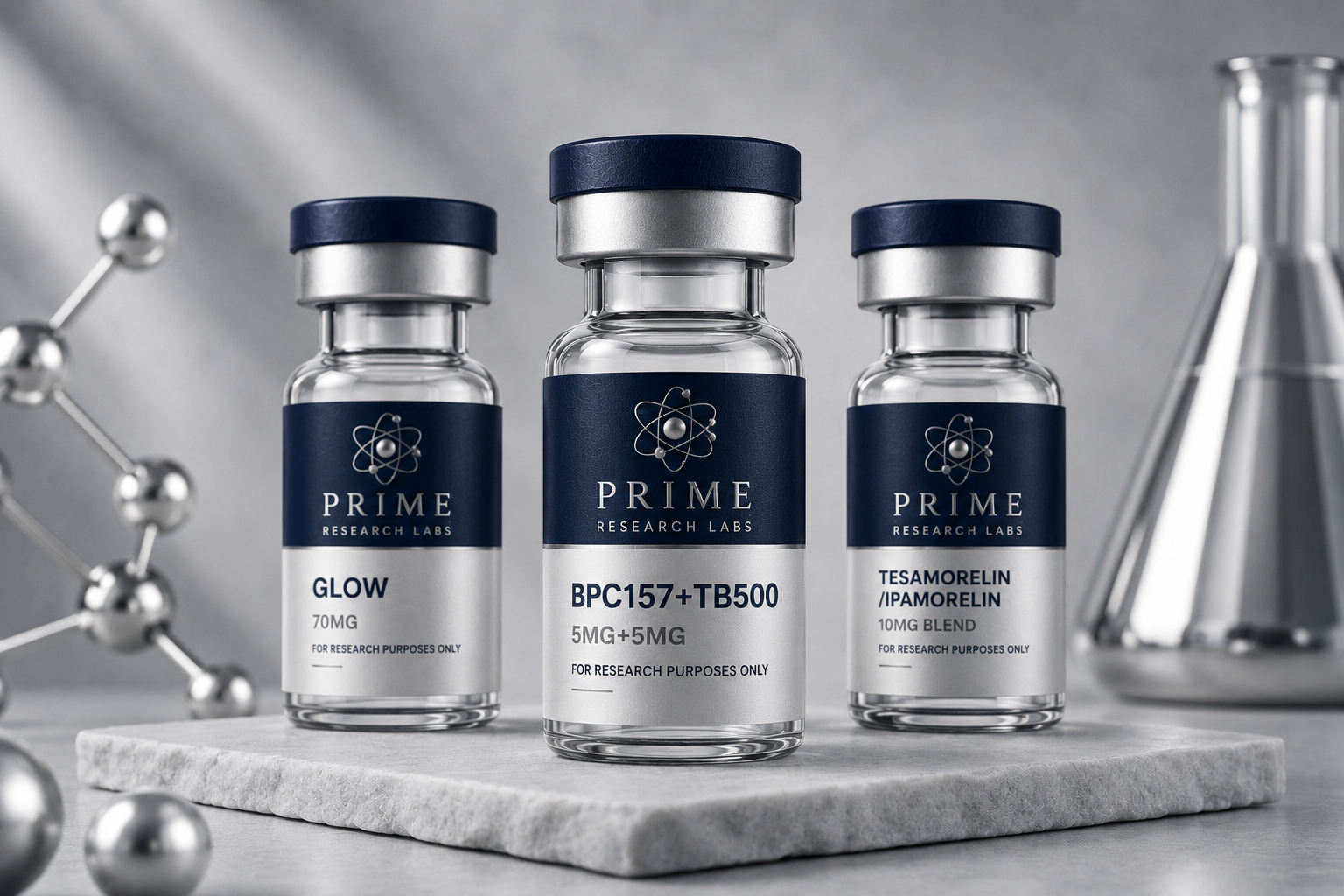 Premium research peptide vial